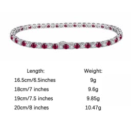 ORSA JEWELS Exquisite 3mm Sapphire Blue Sparkling Tennis Bracelet S925 Sterling Silver Cubic Zirconia Fashion CZ Bracelet SB137