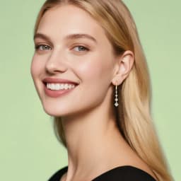 Anziw 42mm Long Dangle D Moissanite Drop Earrings for Women 925 Sterling Silver Hoop Clip Earrings Wedding Fine Jewelry Gift
