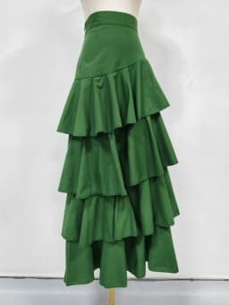 TWOTWINSTYLE Solid Patchwork Folds Skirt For Women High Waist Loose Elegant Temperament Skirts Female Fashion Style Clothing New