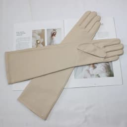 New Women's Long Sheepskin Gloves Solid Color Versatile Warm Velvet Lining Winter Genuine Leather Gloves