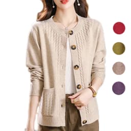 Women's Sweater Korean O-Neck Cardigan For Women Clothing Knitwear Autumn Loose Long Sleeve Tops Button Wool Sweaters Female