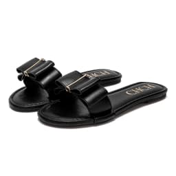 Women's Flat Shoes CHCH New Summer Bow Casual Slippers Black Commuting Woman Shoes