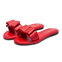 Women's Flat Shoes CHCH New Summer Bow Casual Slippers Black Commuting Woman Shoes