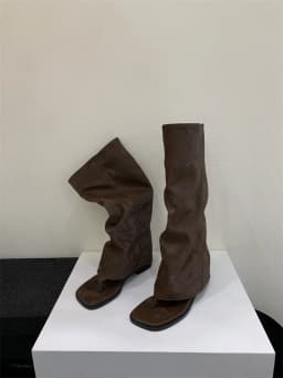 New 2025 Summer Women Sandals Boots Fashion Open Toe Flats Sheepskin Sandals Retro High Top Ladies Street Shoes Zapatos De Mujer