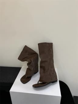 New 2025 Summer Women Sandals Boots Fashion Open Toe Flats Sheepskin Sandals Retro High Top Ladies Street Shoes Zapatos De Mujer