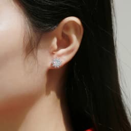 0.5CT D VVS1 Moissnaite Diamond Earring for Women 925 Sterling Silver Plated 18k White Gold Stud Ear Wedding Fine Jewelry