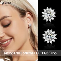 0.5CT D VVS1 Moissnaite Diamond Earring for Women 925 Sterling Silver Plated 18k White Gold Stud Ear Wedding Fine Jewelry