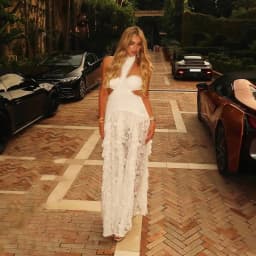 Elegant High End Lace Patchwork Dresses Women's Trendy Hollow Robe Irregular Design Vistidos 2026 New Spring Party Halter Gown