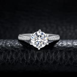 JewelryPalace Moissanite D Color 1ct 1.5ct 2ct 3ct Round S925 Sterling Silver Wedding Engagement Ring for Women