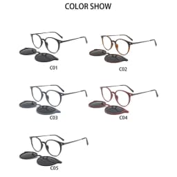 KANDREA Metal Vintage Magnetic Sunglasses Women Clip 2 IN 1 Optical Myopia Eyeglasses Men Polarized Prescription Glasses S2124