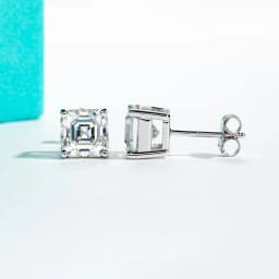 AnuJewel 10K Gold Post 4/2/1ct Asscher Cut Moissanite Stud Earrings Anti-allergy Eearrings For Women Jewelry Wholesale