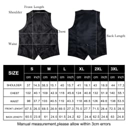 Men Classic Black Paisley Vest Set for Wedding Party Business Fashion V-neck Waistcoat Men Necktie Bow Tie Handkerchief Cufflink