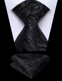 Men Classic Black Paisley Vest Set for Wedding Party Business Fashion V-neck Waistcoat Men Necktie Bow Tie Handkerchief Cufflink