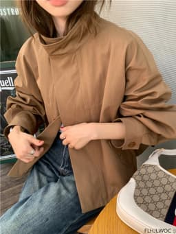 Korea Short Outerwear Woman Casual Loose Lazy Chic Long Sleeve Cotton Blends Windbreaker Coats Thin Thench