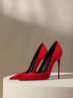 Multi Colored Satin High Heels for Women Slim Heels, Sexy, Light Mouthed Red, Paired with Formal Dress Temperament, Single Shoes