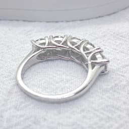NeeTim 5mm 6.5mm Full Moissanite Ring for Women S925 Sterling Silver Eternity Engagement Sparkling Band Wedding Rings Jewelry