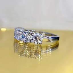 NeeTim 5mm 6.5mm Full Moissanite Ring for Women S925 Sterling Silver Eternity Engagement Sparkling Band Wedding Rings Jewelry