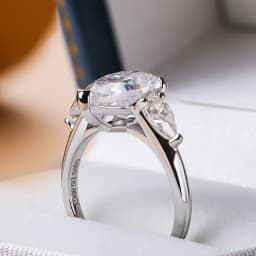 Waterdrop Shape Full Moissanite Engagement Rings for Women 925 Sterling Silver Wedding Band Jewelry Pear Cut Diamond with GRA
