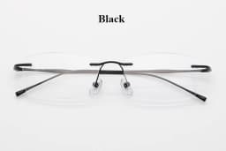 BCLEAR Fashion Pure Titanium Glasses Frame Men New Women Rimless Prescription Square Eyeglasses Myopia Optical Korean Eyewear