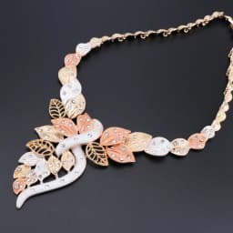 Brazilian Flower Necklace Dubai Jewelry Sets For Women Italian Necklace Bracelet Earring Ring African Wedding Exquisite Suit