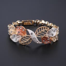 Brazilian Flower Necklace Dubai Jewelry Sets For Women Italian Necklace Bracelet Earring Ring African Wedding Exquisite Suit