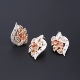 Brazilian Flower Necklace Dubai Jewelry Sets For Women Italian Necklace Bracelet Earring Ring African Wedding Exquisite Suit