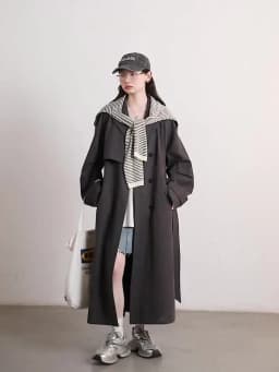 CHIC VEN Fashion Women Trench Coat Single Breasted Loose Casual New Belt Long Female Windbreaker Ladies Coat Spring Autumn 2026