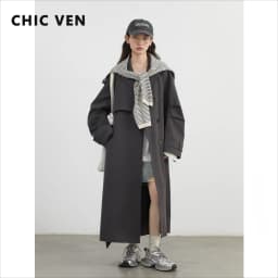 CHIC VEN Fashion Women Trench Coat Single Breasted Loose Casual New Belt Long Female Windbreaker Ladies Coat Spring Autumn 2026
