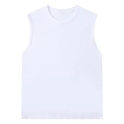 2026 Brand New 180g Solid Cotton Men's Basic Tank Top Sleeveless T-shirt Athleisure Fitness Casual Men Vest Tanks Tops For Male