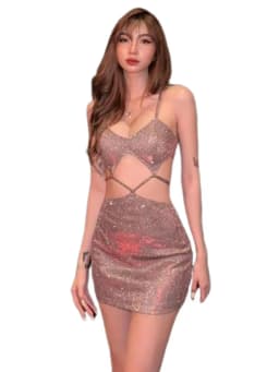 Hollow Out Halter Bodycon Dress Summer Sexy Evening Dresses Solid Slim Women Clothing Hot Aesthetic Pink Vestidos De Mujer