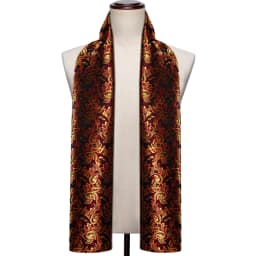 Barry.Wang Mens Scarf Jacquard Floral Paisley Casual Formal Gold Green Red Blue Purple Gray For Male Wedding Business Party