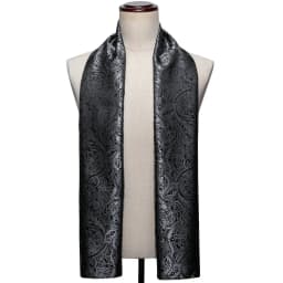 Barry.Wang Mens Scarf Jacquard Floral Paisley Casual Formal Gold Green Red Blue Purple Gray For Male Wedding Business Party