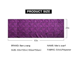 Barry.Wang Mens Scarf Jacquard Floral Paisley Casual Formal Gold Green Red Blue Purple Gray For Male Wedding Business Party