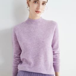 First-Line Seamless Women's Half-Turtleneck 100% Pure Wool Sweater Solid Color Long Sleeve Pullover Knitted Bottoming Sweater