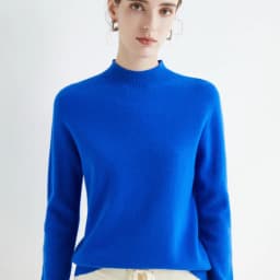 First-Line Seamless Women's Half-Turtleneck 100% Pure Wool Sweater Solid Color Long Sleeve Pullover Knitted Bottoming Sweater