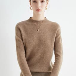 First-Line Seamless Women's Half-Turtleneck 100% Pure Wool Sweater Solid Color Long Sleeve Pullover Knitted Bottoming Sweater