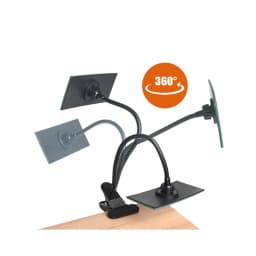 Flexible 360° Adjustable Clip-on Mirror | HD Acrylic Gooseneck Clamp Mirror for Eyelash Salon, Office Cubicle & Desk Rearview