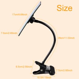Flexible 360° Adjustable Clip-on Mirror | HD Acrylic Gooseneck Clamp Mirror for Eyelash Salon, Office Cubicle & Desk Rearview
