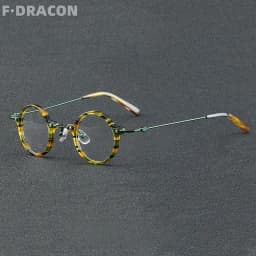 New Retro Round Men's And Women's Eyeglass Frames Made Of Sheet Metal Ultra Light Metal Optical Prescription Frame 56012