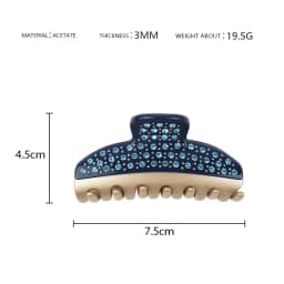 Handmade Spark Rhinestones Hair Claw for Women Girls Luxury A French Styles V Luxury Acetate Hair Accessory Ornament Jewelry