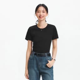 Semir Short Sleeve T-Shirt Women Moisture Wicking Antibacterial Minimalist Versatile 2025 New Summer Shoulder Fit Basic Top