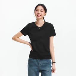Semir Short Sleeve T-Shirt Women Moisture Wicking Antibacterial Minimalist Versatile 2025 New Summer Shoulder Fit Basic Top