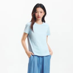 Semir Short Sleeve T-Shirt Women Moisture Wicking Antibacterial Minimalist Versatile 2025 New Summer Shoulder Fit Basic Top