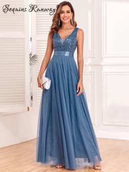 Sexy Prom Bridesmaid Dresses for Women Elegant Mesh Birthday Evening Party Dress Woman Backless Maxi Sequin Summer Dress Vestido