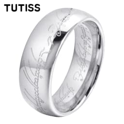 TUTISS 6/8mm Men Women Popular Engraving Ring Tungsten Wedding Band Domed Polished Stocks On Hand