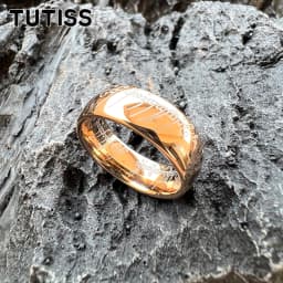 TUTISS 6/8mm Men Women Popular Engraving Ring Tungsten Wedding Band Domed Polished Stocks On Hand