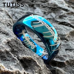 TUTISS 6/8mm Men Women Popular Engraving Ring Tungsten Wedding Band Domed Polished Stocks On Hand