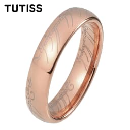 TUTISS 6/8mm Men Women Popular Engraving Ring Tungsten Wedding Band Domed Polished Stocks On Hand
