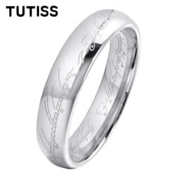 TUTISS 6/8mm Men Women Popular Engraving Ring Tungsten Wedding Band Domed Polished Stocks On Hand