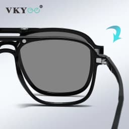VICKY Flip-Up Magnetic Clip-On Polarized Sunglasses Customizable Prescription TR90 Myopia Hyperopia Reading Glasses TJ2193